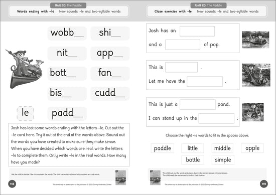 Dandelion Readers Reading and Writing Activities Set 1 Units 11-20