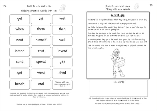 Moon Dogs Set 3 Vowel Spellings Activities