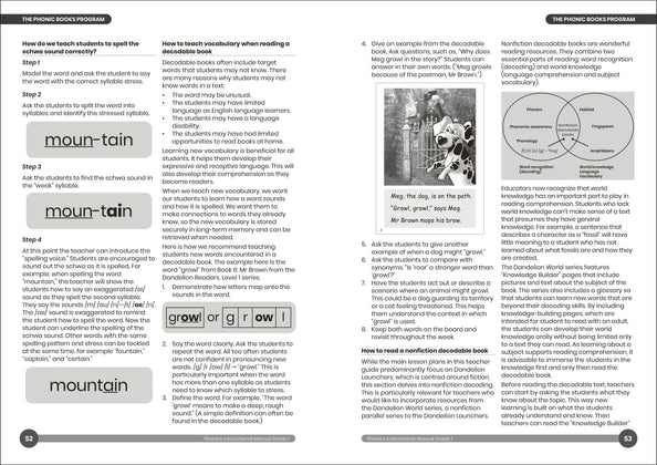 Dandelion Instructional Manual Grade 1