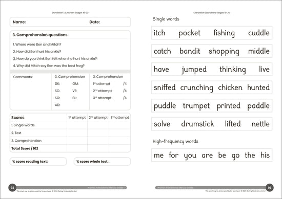 Dandelion Instructional Manual Grade 1