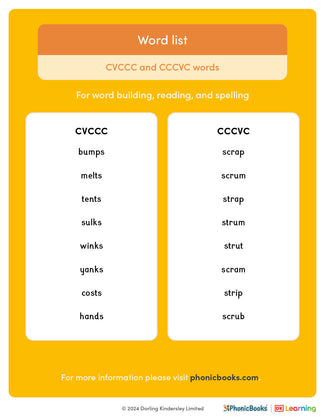 CVCCC and CCCVC Words - image