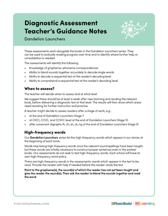 Diagnostic Assessment Teachers Guidance Notes (US) - image