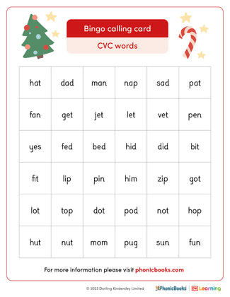 Festive Phonic Bingo: CVC words - image