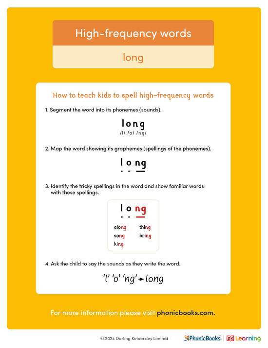 High-frequency words: 'long' - image