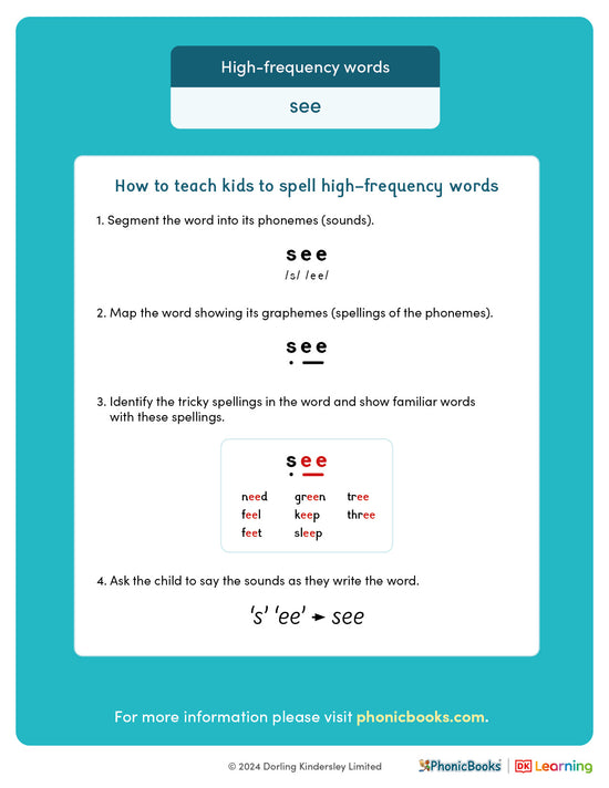 High-frequency words: 'see' - image