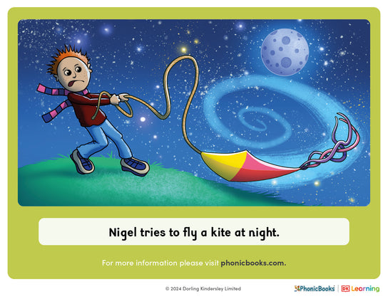 Kite sentence with /ie/ words (Color) - image