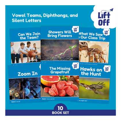Phonic Books Lift Off Readers Vowel Teams, Diphthongs and Silent Letters