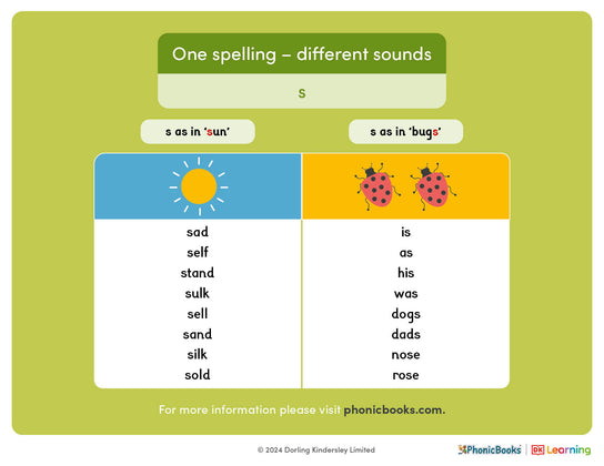 One spelling, different sounds: 's' - image