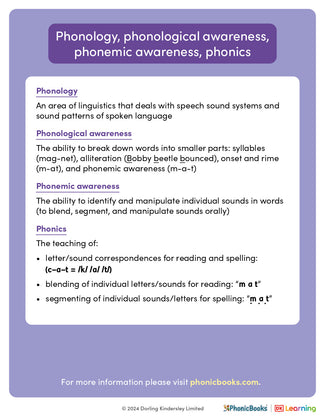 Phonics explained: Phonology, phonological awareness, phonemic awareness, phonics - image