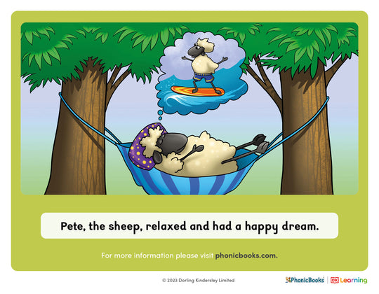 Sheep sentence with /ee/ words (Color) - image