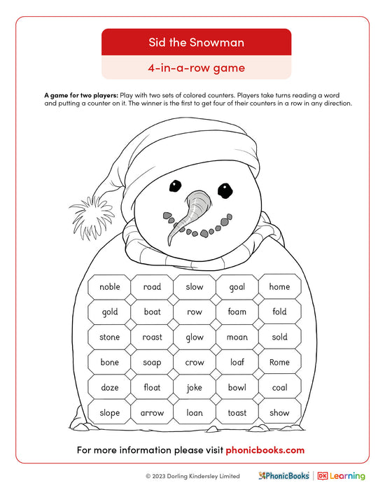 Four in a row game: Snowman - image