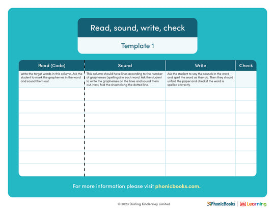 Template 1: One-syllable words - image
