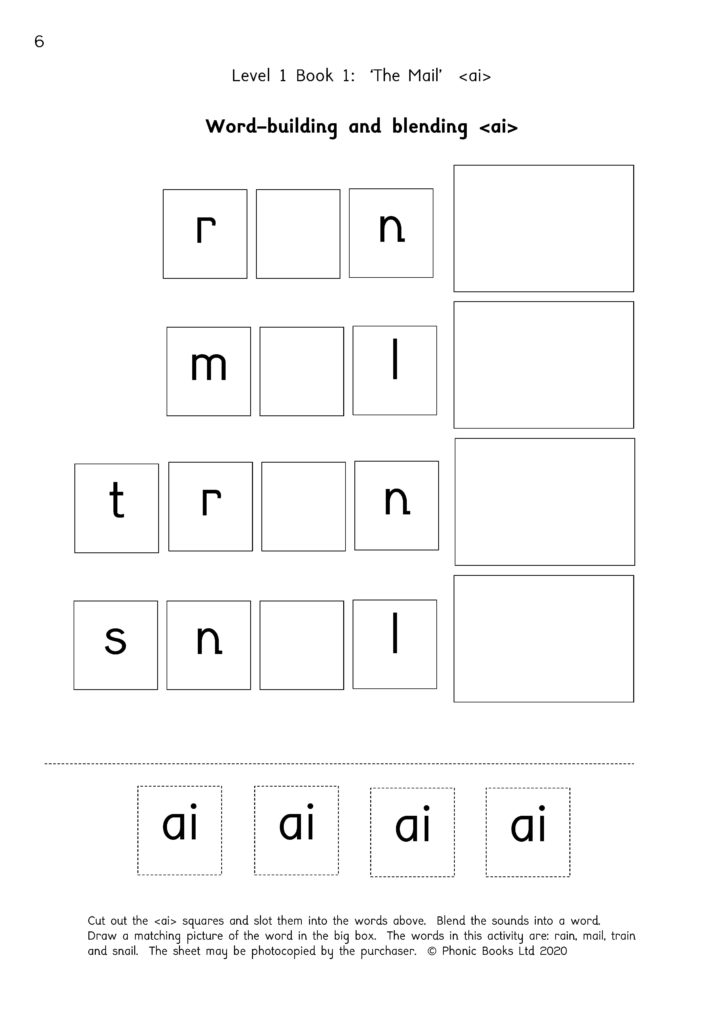 Dandelion Readers, Vowel Spellings, Level 1 Workbook - Phonic Books